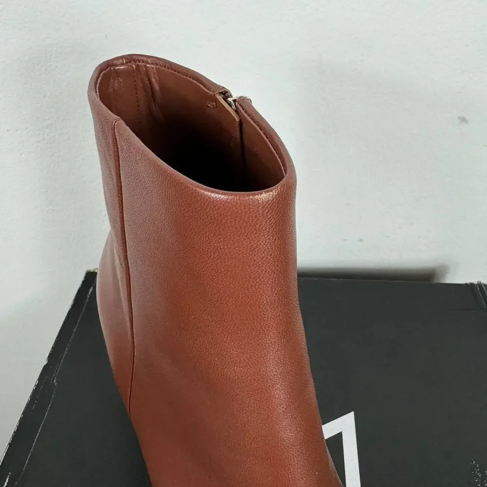 New Marc Fisher Ltd Kulika Ankle Bootie Medium Natural Leather Women's Size 11 - Picture 11 of 11